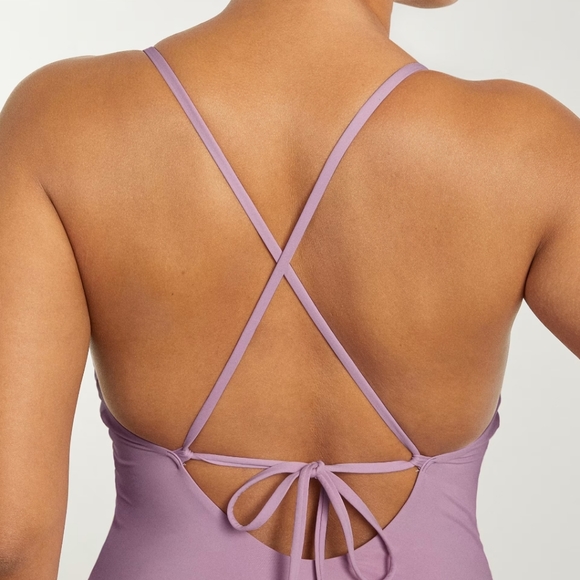 Everlane swimsuit women's S lilac mauve one piece The String swimwear summer new - Picture 6 of 8